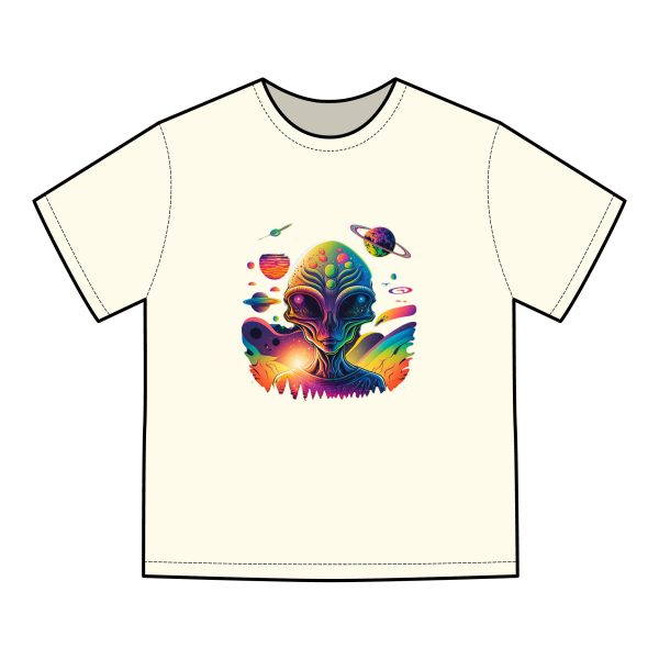 Cosmic Alien Graphic T-Shirt, Space Lover Apparel, Unisex Tee, Unique Gift for Sci-Fi Fans, Casual Wear for Everyday, Festival Outfit - Image 11