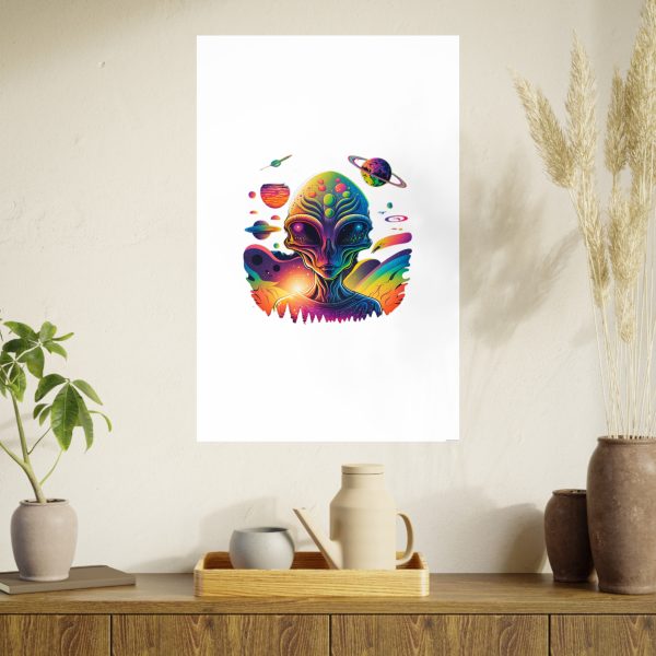 Colorful Alien Art Poster, Psychedelic Wall Decor, Outer Space Prints, Home Decoration, Gift for Sci-Fi Lovers - Image 141