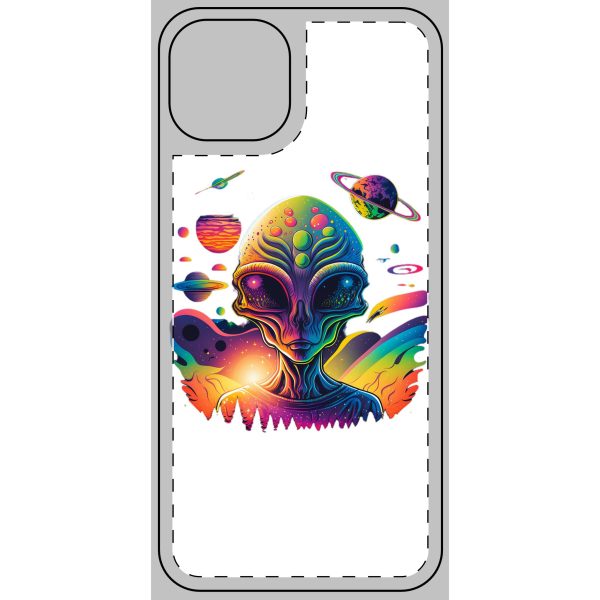 Vibrant Alien Phone Skin, Colorful Phone Case, Galaxy Design, Cosmic Phone Protector, Unique Alien Aesthetic, Gift for Sci-Fi Lovers