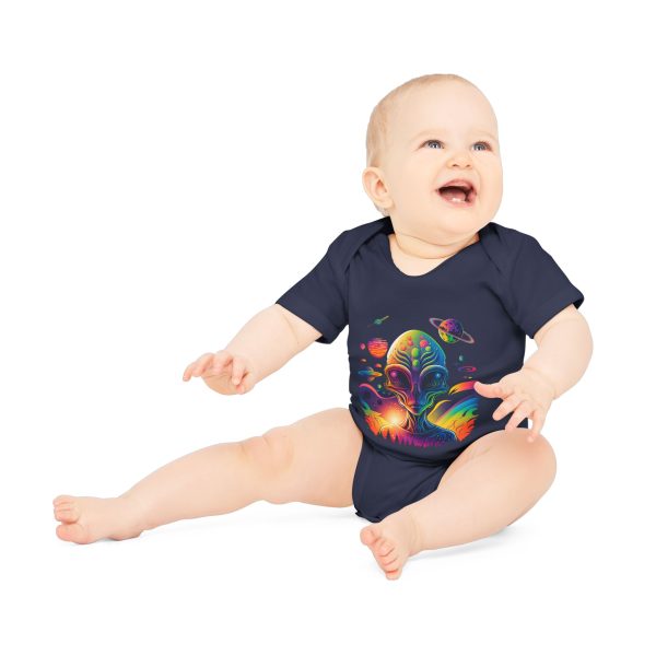 Colorful Alien Baby Bodysuit, Fun Baby Outfit, Cute Infant Clothing, Unique Baby Shower Gift, Organic Cotton Onesie, Space Theme Baby Wear - Image 15