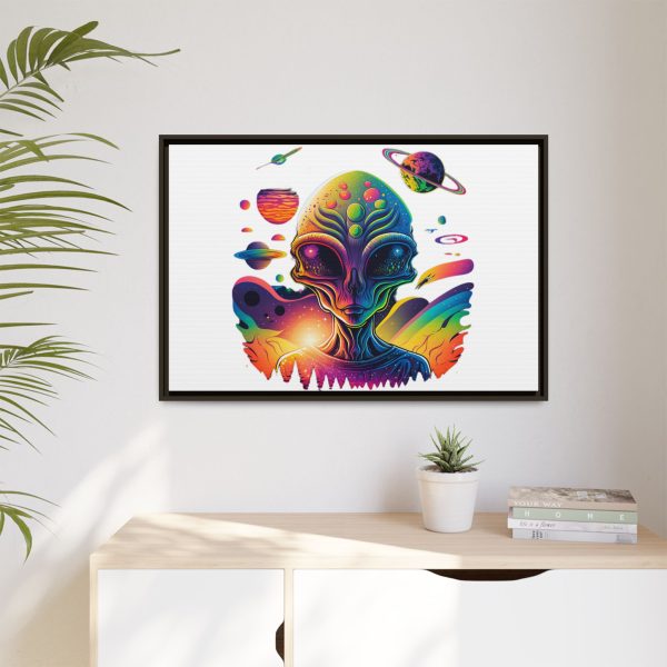 Vibrant Alien Canvas Art Print, Framed Decor for Sci-Fi Lovers, Cosmic Wall Art, Colorful Home Decoration, Unique Gift Idea - Image 115