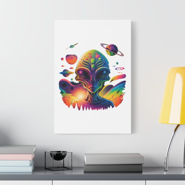 Alien Art Canvas Print, Colorful Wall Decor, Retro Sci-Fi Artwork, Unique Home Accent, Space Lover Gift - Image 51