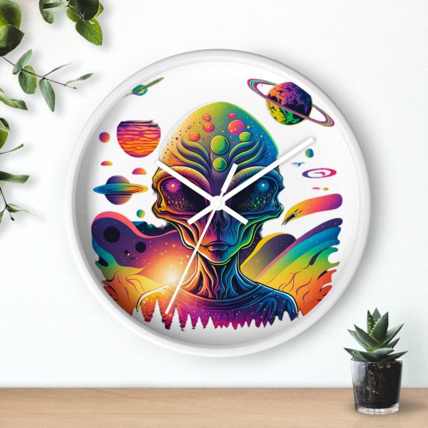Vibrant Alien Wall Clock, Unique Home Decor, Gift for Sci-Fi Lovers, Colorful Wall Art, Statement Piece for Space Enthusiasts - Image 12
