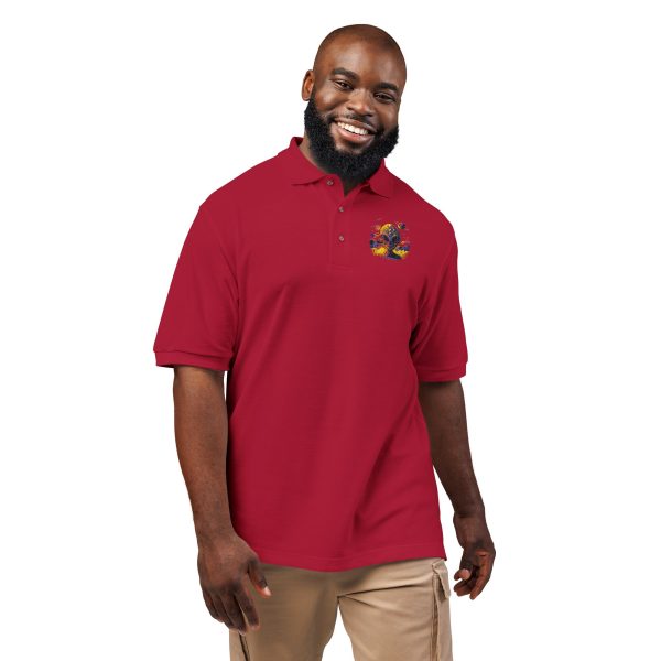 Floral Embroidered Unisex Polo Shirt | Casual Wear, Gift for Him/Her, Summer Style, Outdoor Events, Birthday Gift - Image 28