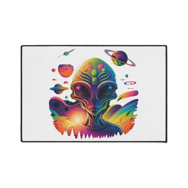 Vibrant Alien Art Floor Mat, Cosmic Area Rug, Outer Space Doormat, Unique Home Decor, Gift for Sci-Fi Lovers - Image 9