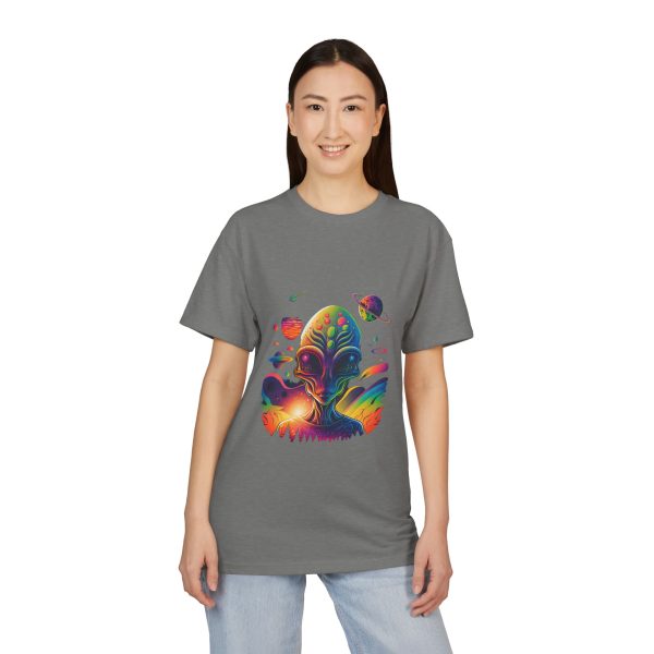 Vibrant Alien Graphic Tee, Unisex Sueded T-Shirt, Cosmic Vibe Shirt, Space Lover Gift, Art T-Shirt for Teens - Image 18