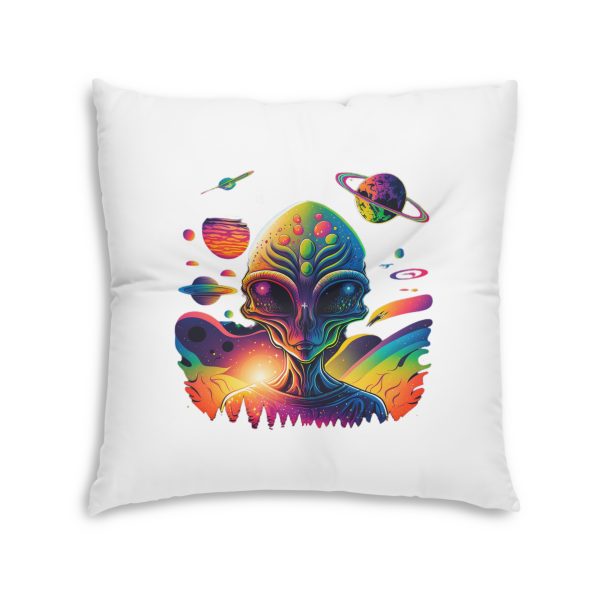 Vibrant Alien Tufted Floor Pillow, Bohemian Decor, Whimsical Home Accent, Space Lover Gift, Unique Cushions, Festival Vibe - Image 6