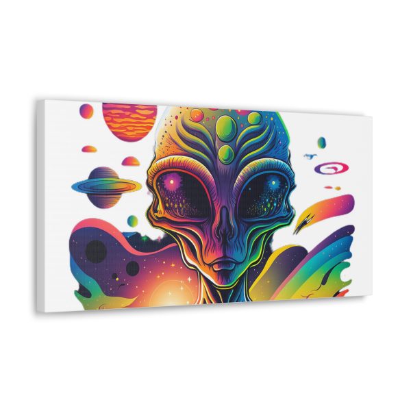 Alien Art Canvas Print, Colorful Wall Decor, Retro Sci-Fi Artwork, Unique Home Accent, Space Lover Gift - Image 62