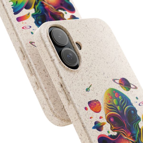 Vibrant Alien Biodegradable Phone Case, Eco-Friendly Galaxy Phone Cover, Unique Gift for Space Lovers, Fun Alien Design, Sustainable [...] - Image 199