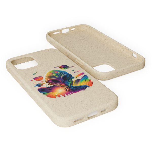 Vibrant Alien Biodegradable Phone Case, Eco-Friendly Galaxy Phone Cover, Unique Gift for Space Lovers, Fun Alien Design, Sustainable [...] - Image 24