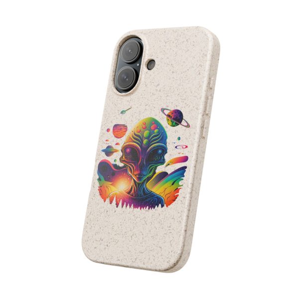 Vibrant Alien Biodegradable Phone Case, Eco-Friendly Galaxy Phone Cover, Unique Gift for Space Lovers, Fun Alien Design, Sustainable [...] - Image 194