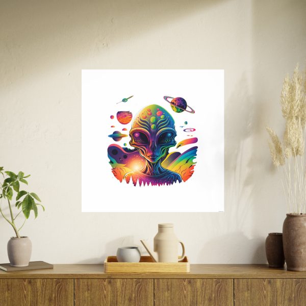 Colorful Alien Art Poster, Psychedelic Wall Decor, Outer Space Prints, Home Decoration, Gift for Sci-Fi Lovers - Image 117
