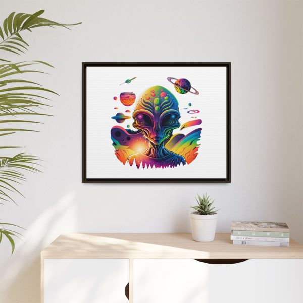 Vibrant Alien Canvas Art Print, Framed Decor for Sci-Fi Lovers, Cosmic Wall Art, Colorful Home Decoration, Unique Gift Idea - Image 175