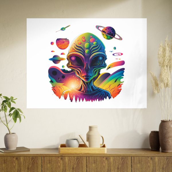 Colorful Alien Art Poster, Psychedelic Wall Decor, Outer Space Prints, Home Decoration, Gift for Sci-Fi Lovers - Image 81