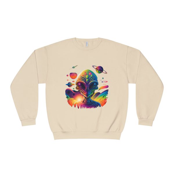 Colorful Alien Space Sweatshirt, Unisex Crewneck Sweatshirt, Perfect for Casual Wear, Gift for Sci-Fi Lovers, Cozy Fall Apparel - Image 13
