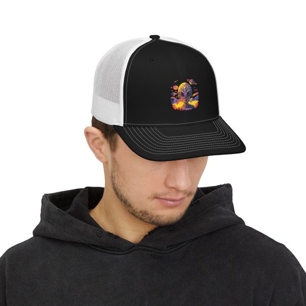 Vibrant Embroidered Snapback Trucker Cap, Unisex Hat for Festivals, Casual Wear, Sports Events, Gift for Outdoorsy Friends - Image 3