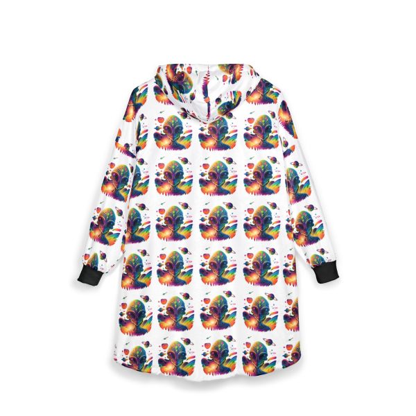 Colorful Tie-Dye Unisex Hooded Blanket | Cozy Throw for Home, Outdoor, Camping, Festivals, Holiday Gifts - Image 4
