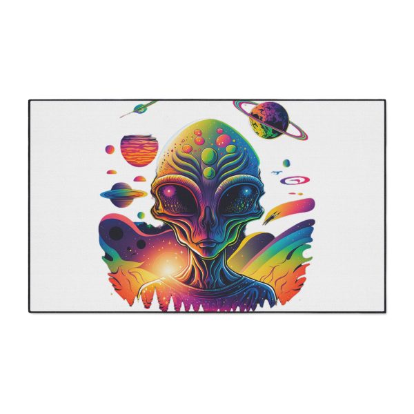 Vibrant Alien Art Floor Mat, Cosmic Area Rug, Outer Space Doormat, Unique Home Decor, Gift for Sci-Fi Lovers - Image 5