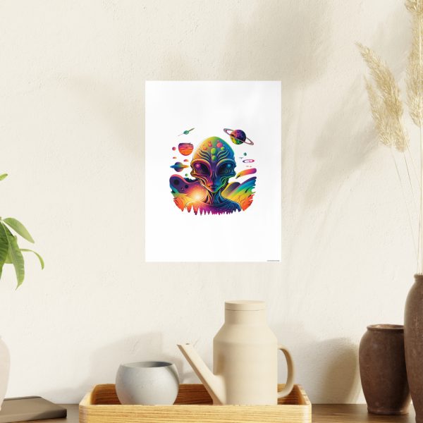 Colorful Alien Art Poster, Psychedelic Wall Decor, Outer Space Prints, Home Decoration, Gift for Sci-Fi Lovers - Image 126