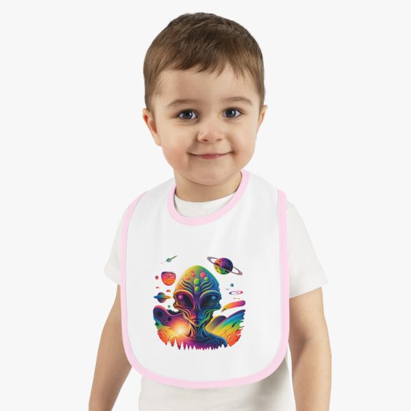 Baby Contrast Trim Jersey Bib - Image 8