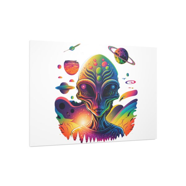 Vibrant Alien Foam Board Art Print, Space Decor, Unique Wall Art, Sci-Fi Home Decor, Gifts for Alien Lovers, Cosmic Alien Poster - Image 14