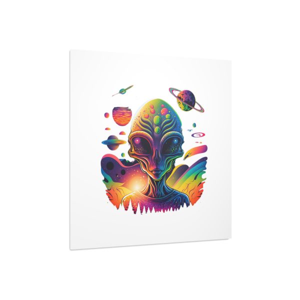 Vibrant Alien Foam Board Art Print, Space Decor, Unique Wall Art, Sci-Fi Home Decor, Gifts for Alien Lovers, Cosmic Alien Poster - Image 70