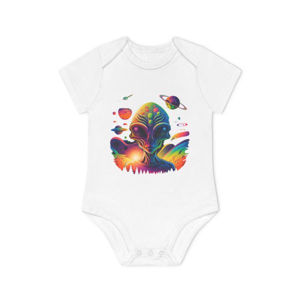Colorful Alien Baby Bodysuit, Fun Baby Outfit, Cute Infant Clothing, Unique Baby Shower Gift, Organic Cotton Onesie, Space Theme Baby Wear