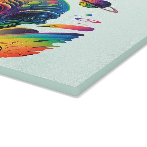 Colorful Alien Glass Cutting Board - Unique Kitchen Decor, Gift for Sci-Fi Lovers, Alien Party Supplies, Home and Kitchen - Image 7