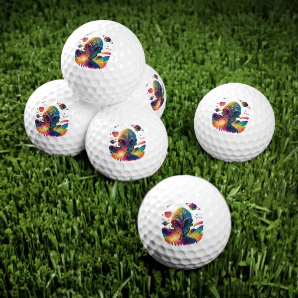 Alien-Themed Golf Balls Set, Fun Gift for Golfers, Cosmic Sports Gear, Unique Golf Accessories, Quirky Gift for Birthdays - Image 3