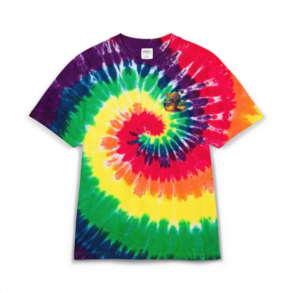 Vibrant Tie-Dye T-Shirt for Festival Fun, Perfect Summer Wear, Boho Style Tee, Gift for Friends, Embroidered Detail - Image 2