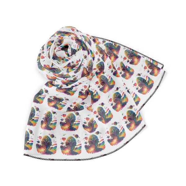 Vibrant Poly Scarf - Colorful Lightweight Fashion Accessory for Any Occasion, Elegant Wrap, Unique Gift, Stylish Wear - Image 5