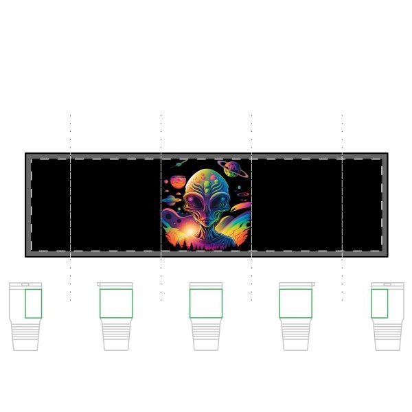 Vibrant Alien Tumbler, 30oz | Colorful Travel Mug, Gift for Space Lovers, Unique Water Bottle, Eco-Friendly Drinkware - Image 3