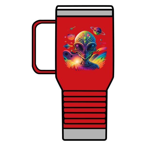 Vibrant Alien Travel Mug | 20oz Cosmic Coffee Cup, Space-Themed Gift, Unique Travel Tumbler, Quirky Science Fiction Mug, Stylish [...] - Image 6