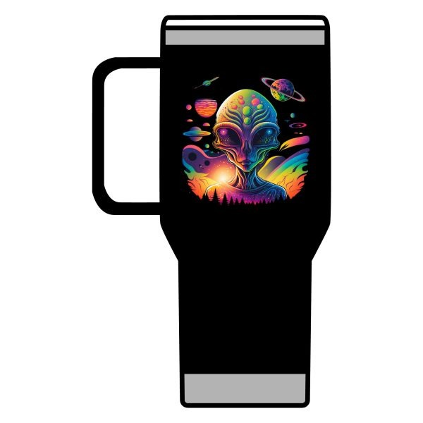 Vibrant Alien Travel Mug | 20oz Cosmic Coffee Cup, Space-Themed Gift, Unique Travel Tumbler, Quirky Science Fiction Mug, Stylish [...] - Image 10