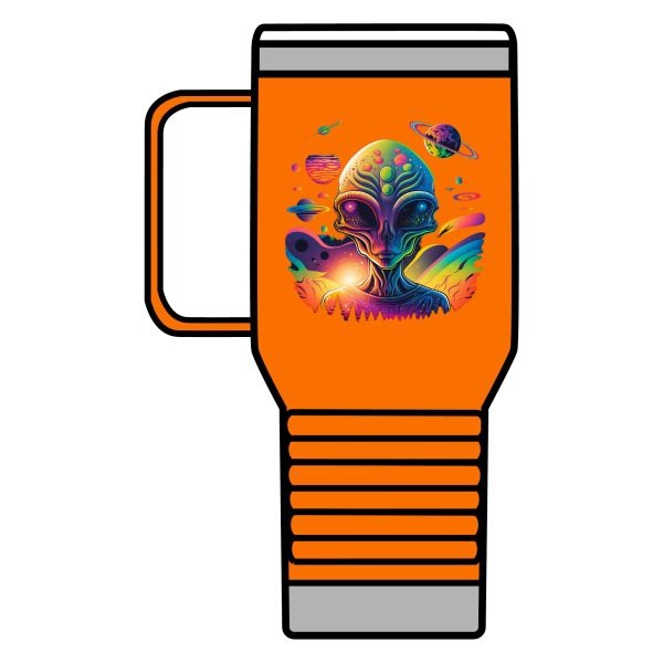 Vibrant Alien Travel Mug | 20oz Cosmic Coffee Cup, Space-Themed Gift, Unique Travel Tumbler, Quirky Science Fiction Mug, Stylish [...] - Image 12