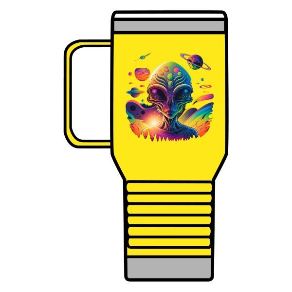 Vibrant Alien Travel Mug | 20oz Cosmic Coffee Cup, Space-Themed Gift, Unique Travel Tumbler, Quirky Science Fiction Mug, Stylish [...] - Image 14