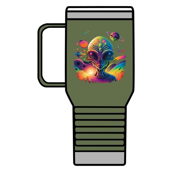 Vibrant Alien Travel Mug | 20oz Cosmic Coffee Cup, Space-Themed Gift, Unique Travel Tumbler, Quirky Science Fiction Mug, Stylish [...] - Image 16