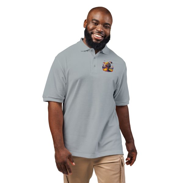 Floral Embroidered Unisex Polo Shirt | Casual Wear, Gift for Him/Her, Summer Style, Outdoor Events, Birthday Gift - Image 4
