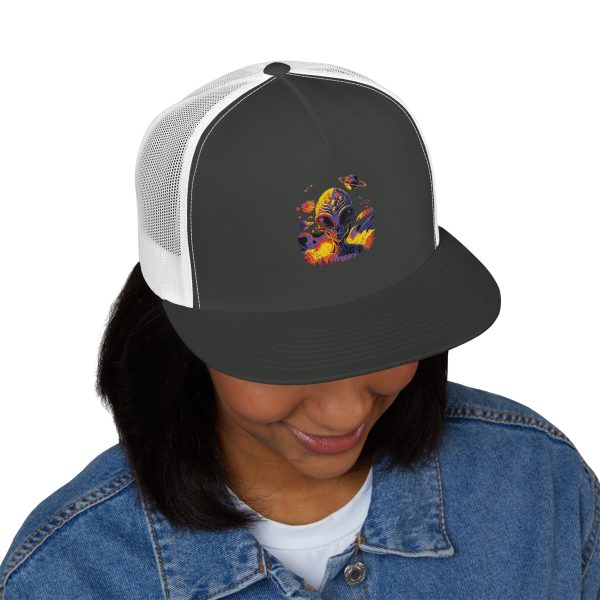 Vibrant Embroidered Trucker Cap, Colorful Hat for Festivals, Outdoor Events, Casual Wear, Unique Gift, Summer Accessory - Image 3