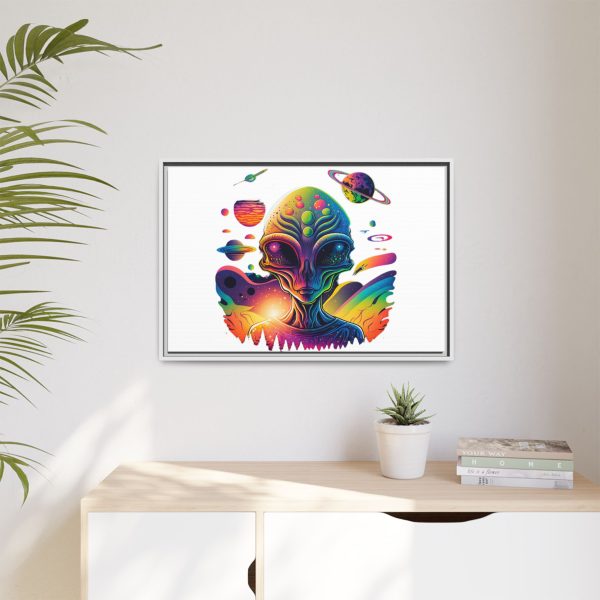Vibrant Alien Canvas Art Print, Framed Decor for Sci-Fi Lovers, Cosmic Wall Art, Colorful Home Decoration, Unique Gift Idea - Image 103