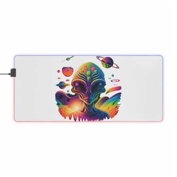 Colorful Alien LED Gaming Mouse Pad, Gamer Desk Accessory, Gaming Room Decor, Unique Gift for Gamers, Cyberpunk Aesthetic, RGB Lighting - Image 13