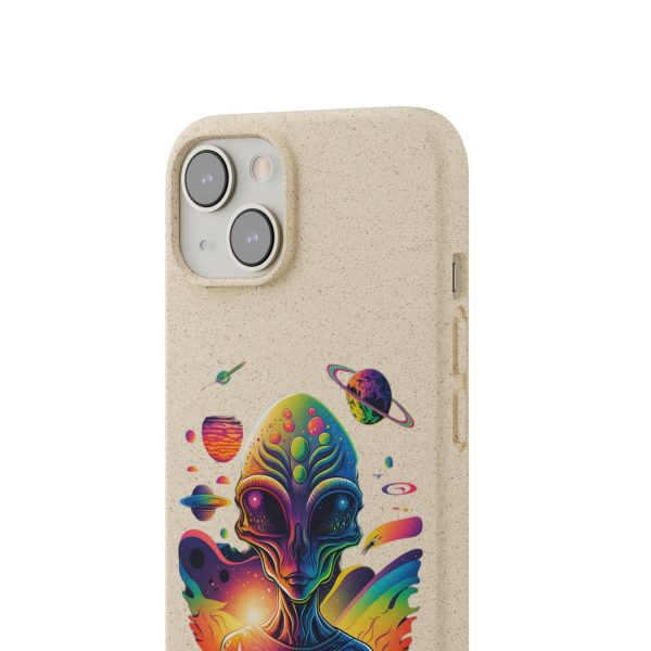 Vibrant Alien Biodegradable Phone Case, Eco-Friendly Galaxy Phone Cover, Unique Gift for Space Lovers, Fun Alien Design, Sustainable [...] - Image 71