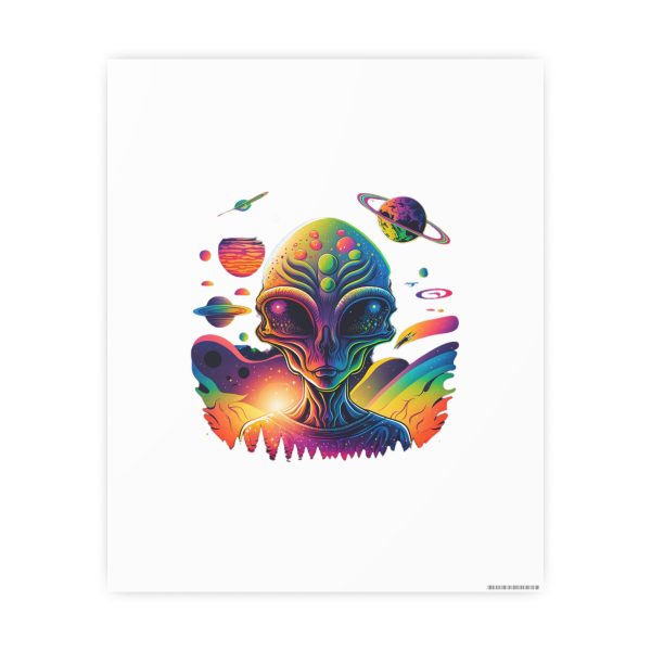Colorful Alien Art Poster, Psychedelic Wall Decor, Outer Space Prints, Home Decoration, Gift for Sci-Fi Lovers - Image 31
