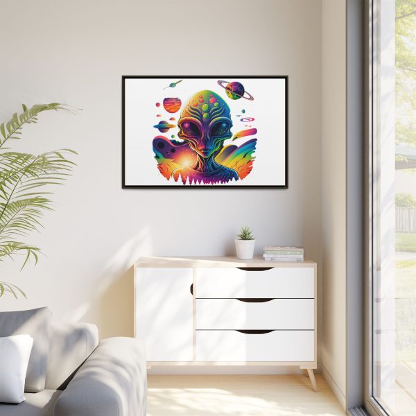 Vibrant Alien Canvas Art Print, Framed Decor for Sci-Fi Lovers, Cosmic Wall Art, Colorful Home Decoration, Unique Gift Idea - Image 131