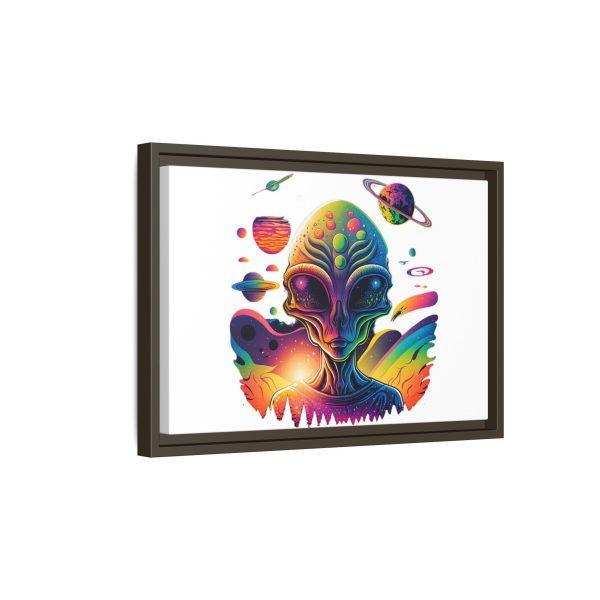 Vibrant Alien Canvas Art Print, Framed Decor for Sci-Fi Lovers, Cosmic Wall Art, Colorful Home Decoration, Unique Gift Idea - Image 230