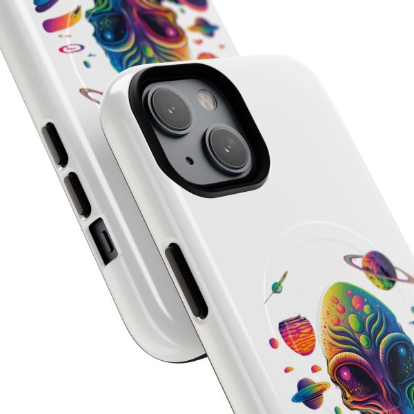 Vibrant Alien Phone Case - Funky Tough Magnetic Cover for Teens, Outer Space, Gift for Sci-Fi Lovers, Unique Cosmic Design - Image 26