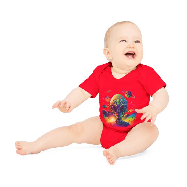 Colorful Alien Baby Bodysuit, Fun Baby Outfit, Cute Infant Clothing, Unique Baby Shower Gift, Organic Cotton Onesie, Space Theme Baby Wear - Image 18