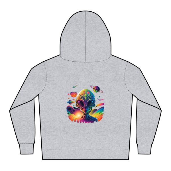 Colorful Cosmic Kids Hoodie, Space Alien Design, Kid's Relax Hoodie, Fun Graphic Sweatshirt, Perfect for Gifts and Celebrations - Image 4