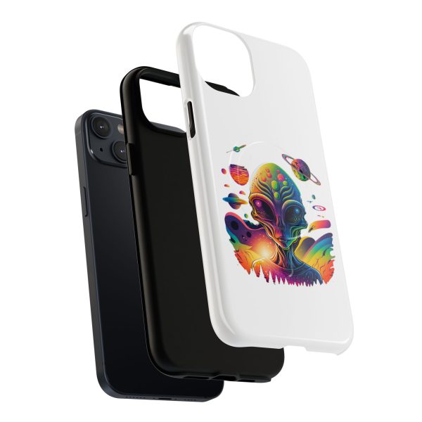 Vibrant Alien Phone Case - Funky Tough Magnetic Cover for Teens, Outer Space, Gift for Sci-Fi Lovers, Unique Cosmic Design - Image 39