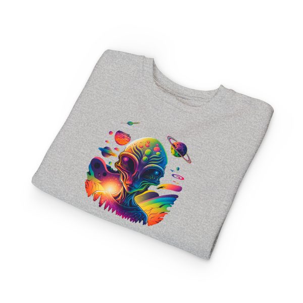 Cosmic Alien Toddler Sweatshirt - Cute Space Theme, Perfect for Birthdays, Gifts, Astronaut Enthusiasts, Baby Shower, Everyday Wear - Image 7